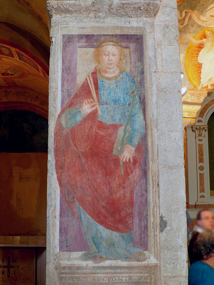 Bellusco (Monza e Brianza) - Affresco di Santa Apollonia nella Chiesa di Santa Maria Maddalena